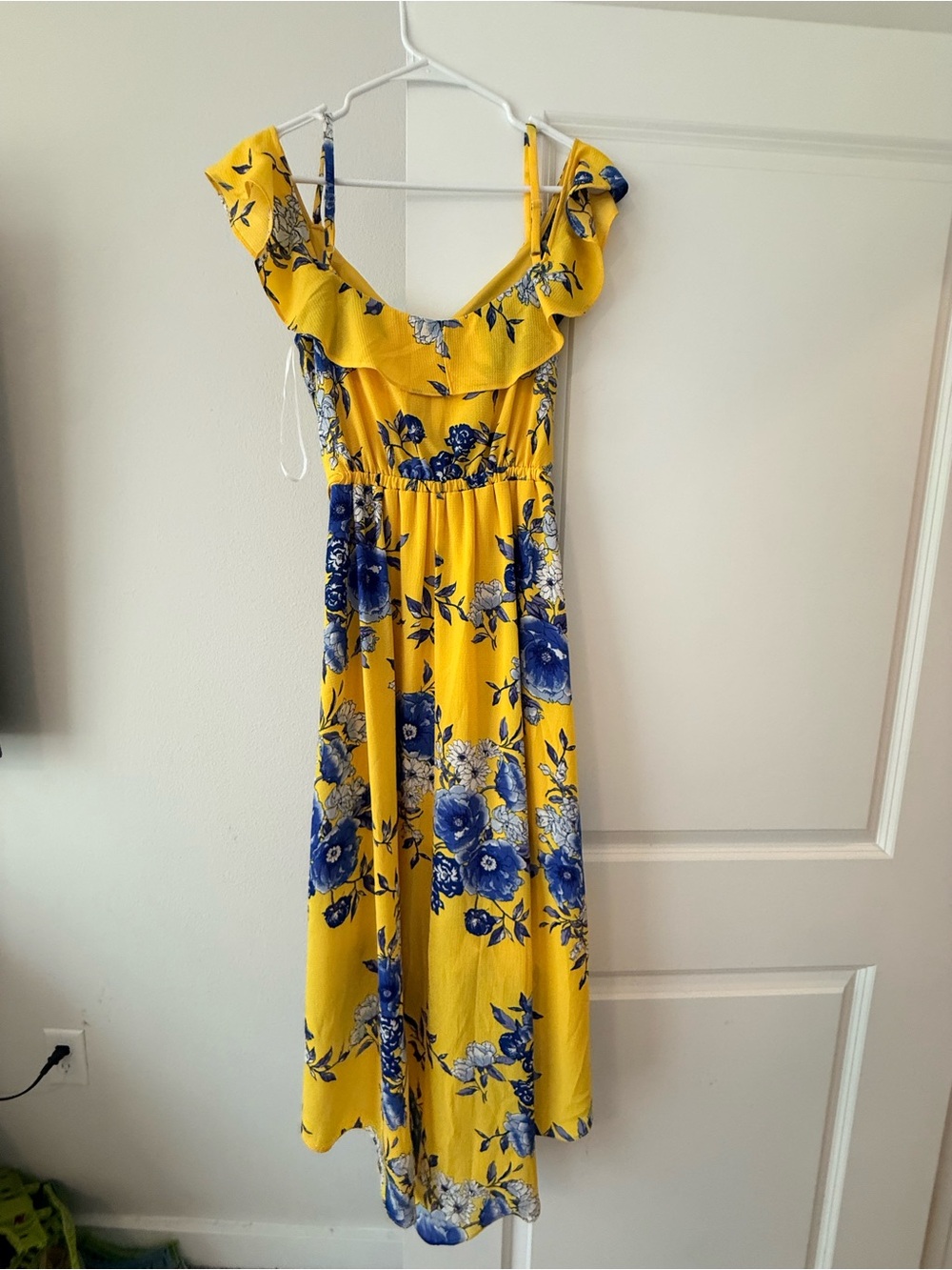 BCX Floral Ruffled High Low Cold Shoulder Dress Size M | Boho Chic Resortwear♥️ - Picture 6 of 7